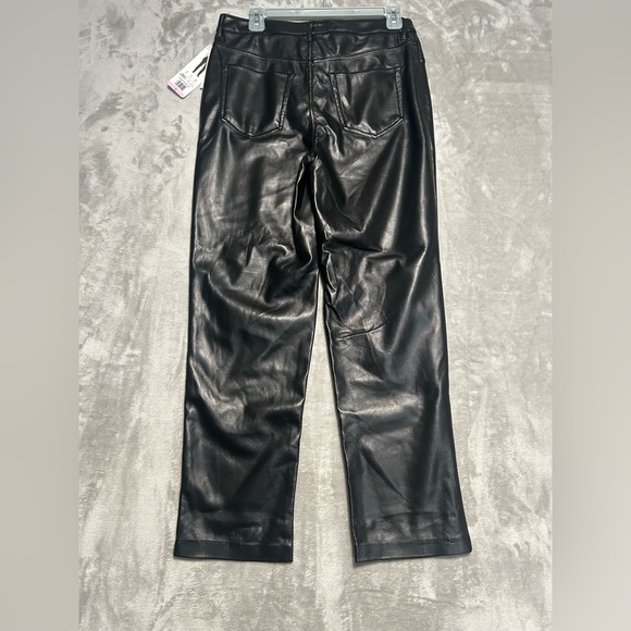 Joie Faux Leather Slim Leg Pants Black Women’s 6 Moto - Picture 2 of 9